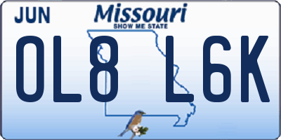 MO license plate OL8L6K