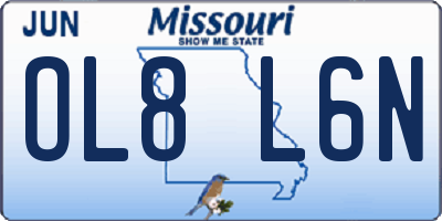 MO license plate OL8L6N