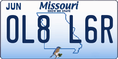 MO license plate OL8L6R