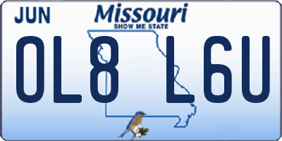 MO license plate OL8L6U