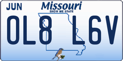 MO license plate OL8L6V
