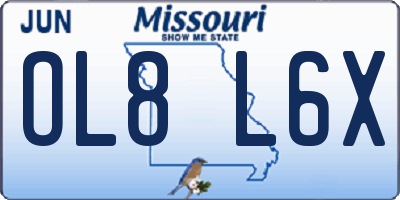 MO license plate OL8L6X