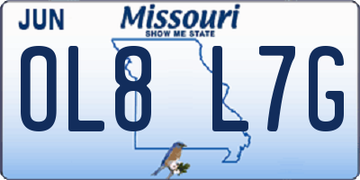 MO license plate OL8L7G