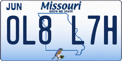 MO license plate OL8L7H