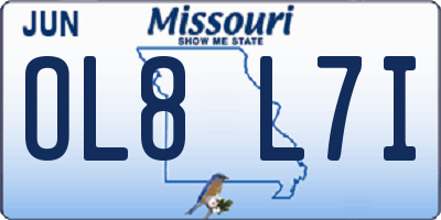 MO license plate OL8L7I