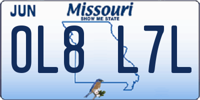 MO license plate OL8L7L