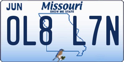 MO license plate OL8L7N
