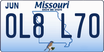 MO license plate OL8L7O