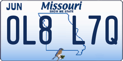 MO license plate OL8L7Q