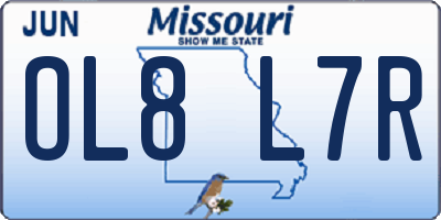 MO license plate OL8L7R