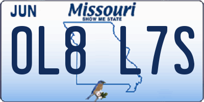 MO license plate OL8L7S