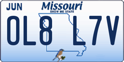 MO license plate OL8L7V