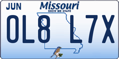 MO license plate OL8L7X