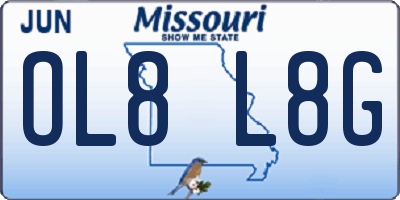 MO license plate OL8L8G