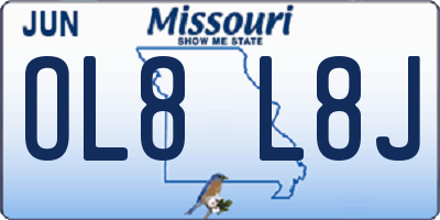 MO license plate OL8L8J