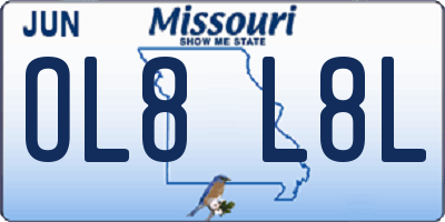 MO license plate OL8L8L