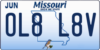 MO license plate OL8L8V
