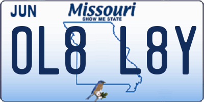 MO license plate OL8L8Y