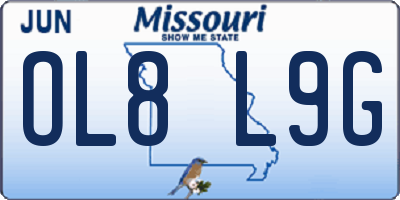 MO license plate OL8L9G