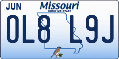 MO license plate OL8L9J