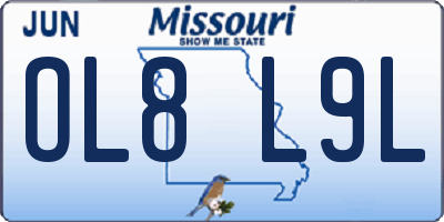 MO license plate OL8L9L