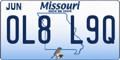 MO license plate OL8L9Q