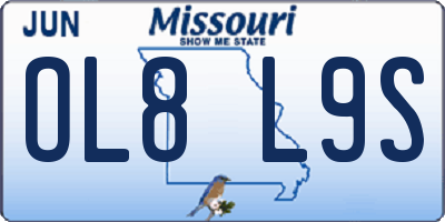 MO license plate OL8L9S