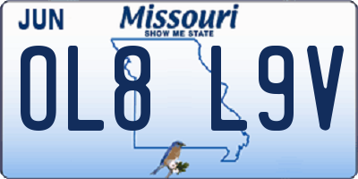 MO license plate OL8L9V