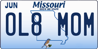 MO license plate OL8M0M