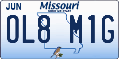 MO license plate OL8M1G