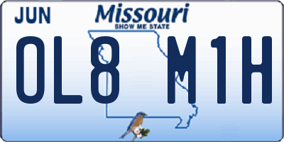 MO license plate OL8M1H