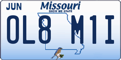 MO license plate OL8M1I