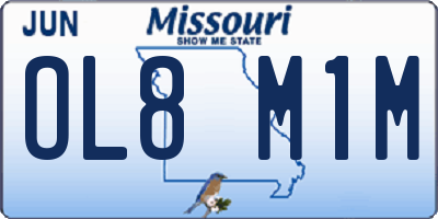 MO license plate OL8M1M