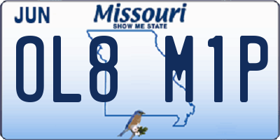 MO license plate OL8M1P