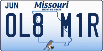 MO license plate OL8M1R