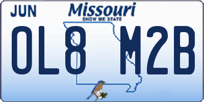 MO license plate OL8M2B
