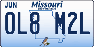 MO license plate OL8M2L
