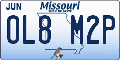 MO license plate OL8M2P