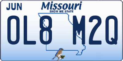 MO license plate OL8M2Q