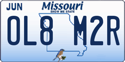 MO license plate OL8M2R