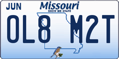 MO license plate OL8M2T