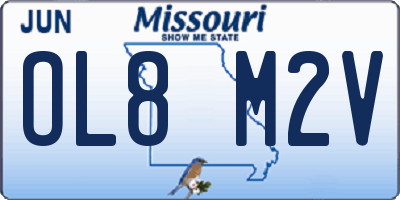 MO license plate OL8M2V