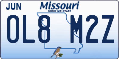 MO license plate OL8M2Z