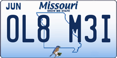 MO license plate OL8M3I