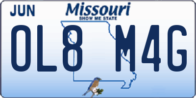 MO license plate OL8M4G