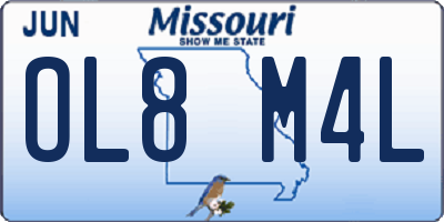 MO license plate OL8M4L