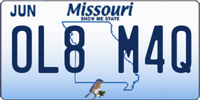 MO license plate OL8M4Q