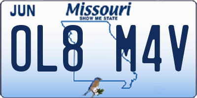 MO license plate OL8M4V