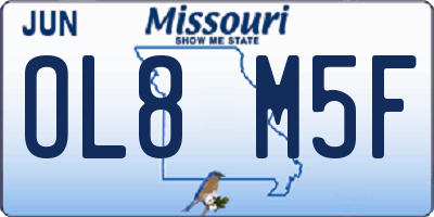 MO license plate OL8M5F
