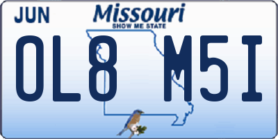 MO license plate OL8M5I